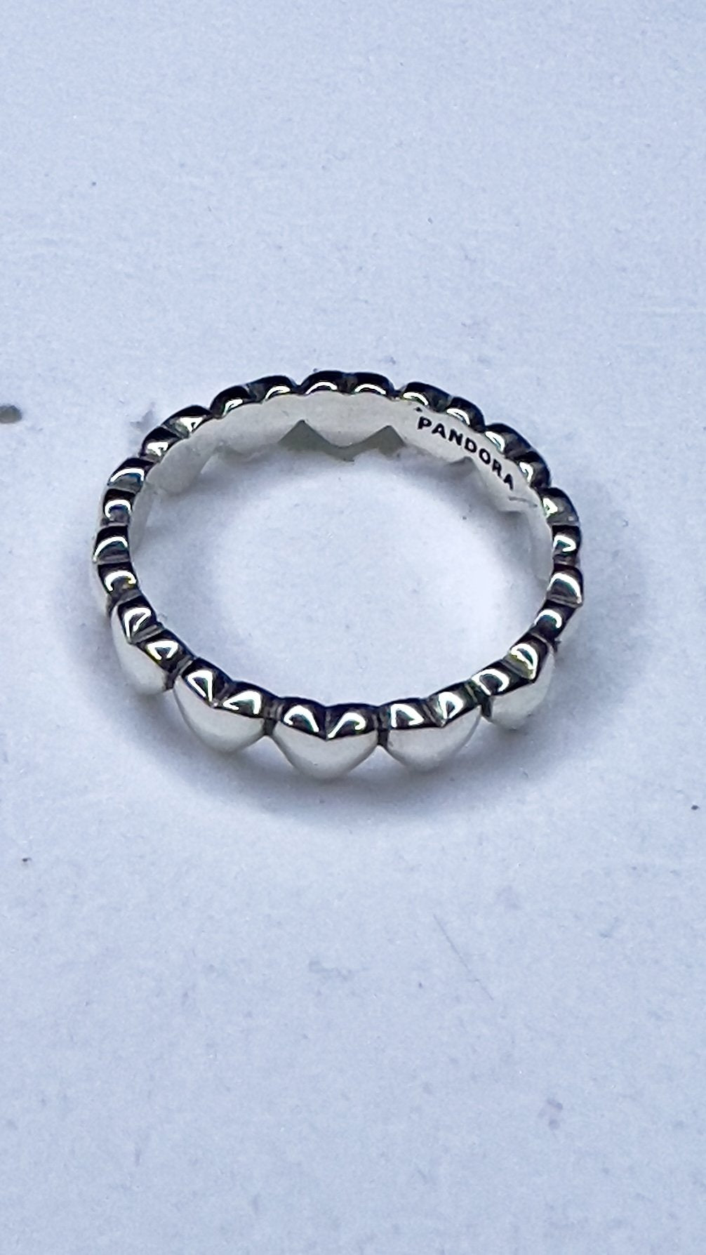 Anillo de Plata Diseño de Corazon talla 8